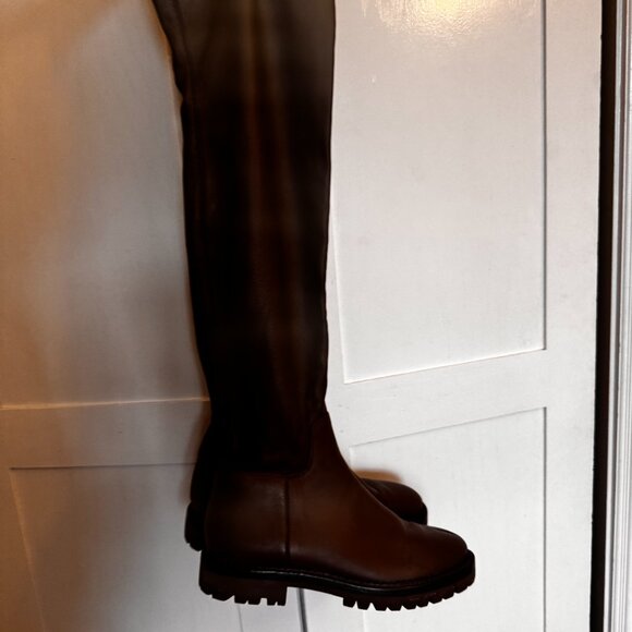 Vince Over-the-Knee Leather Boots Size 7.5 / 37.5 – Stretchy, Comfortable, NWO - Picture 3 of 7